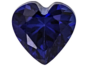Blue Lab Created Sapphire 5mm Heart 0.60ct Loose Gemstone