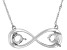 Rhodium Over Sterling Silver 5mm Round Semi-Mount 18-19" Infinity Necklace