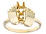 14k Yellow Gold 3-Stone Round Semi-Mount Ring