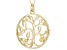 10k Yellow Gold Pendant Semi-Mount With Chain