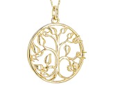 10k Yellow Gold Pendant Semi-Mount With Chain