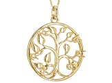 14k Yellow Gold Pendant Semi-Mount With Chain