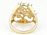 14k Yellow Gold 3mm Round Semi-Mount Ring