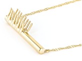 10k Yellow Gold 3mm Round 4-Stone Necklace Semi-Mount