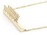 10k Yellow Gold 3mm Round 5-Stone Necklace Semi-Mount