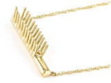14k Yellow Gold 3mm Round 6-Stone Necklace Semi-Mount