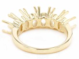 10k Yellow Gold 6x4mm Oval 6-Stone Ring Semi-Mount