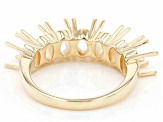 10k Yellow Gold 6x4mm Oval 7-Stone Ring Semi-Mount