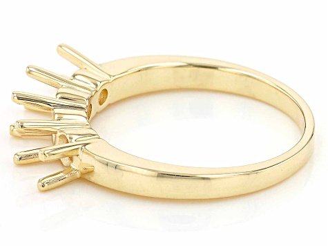 14k Yellow Gold 4mm Round 4-Stone Ring Semi-Mount