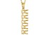 14k Yellow Gold 4mm Round 5-Stone Pendant Semi-Mount With Chain