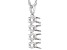 Rhodium Over Sterling Silver 4mm Round 4-Stone Pendant Semi-Mount With Chain