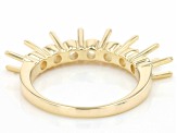 14k Yellow Gold 4mm Round 7-Stone Ring Semi-Mount