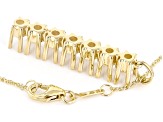 10k Yellow Gold 4mm Round 7-Stone Pendant Semi-Mount With Chain