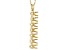 14k Yellow Gold 4mm Round 7-Stone Pendant Semi-Mount With Chain