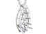 Rhodium Over Sterling Silver 3.5mm Round 4-Stone Pendant Semi-Mount With Chain
