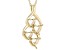 10k Yellow Gold 4mm Heart 4-Stone Pendant Semi-Mount With Chain