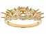 14k Yellow Gold Round 5-Stone Ring Semi-Mount With 0.30ctw White Diamonds