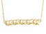 10k Yellow Gold 4mm Round 5-Stone Wave Bar Necklace Semi-Mount