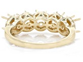 10k Yellow Gold 4mm Round 5-Stone Ring Semi-Mount 0.40ctw