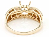 10k Yellow Gold 8x6mm Oval Ring Semi-Mount 0.46ctw