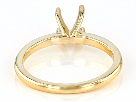 14K Yellow Gold 6mm Round Solitaire Ring Casting