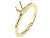 14K Yellow Gold 8x6mm Oval Solitaire Ring Casting