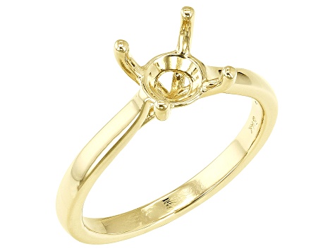 14K Yellow Gold 6mm Round Solitaire Ring Casting