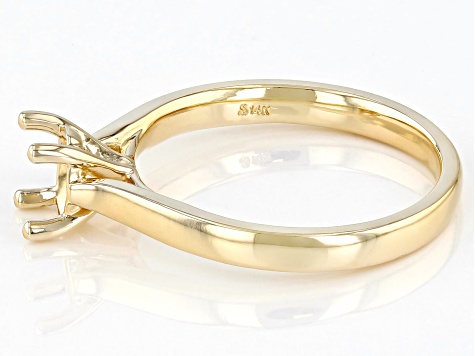 14K Yellow Gold 8x6mm Oval Solitaire Ring Casting