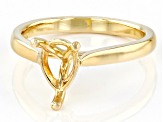 14K Yellow Gold 9x6mm Pear Shape Solitaire Ring Casting