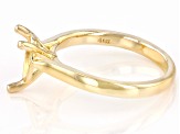 14K Yellow Gold 9x6mm Pear Shape Solitaire Ring Casting