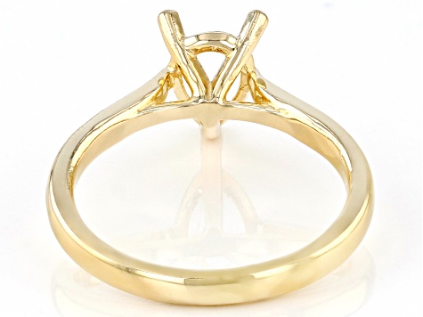 14K Yellow Gold 9x6mm Pear Shape Solitaire Ring Casting