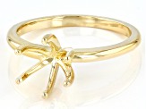 14K Yellow Gold 8mm Round Solitaire Ring Casting