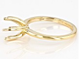 14K Yellow Gold 8mm Round Solitaire Ring Casting