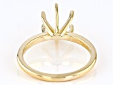 14K Yellow Gold 9mm Round Solitaire Ring Casting