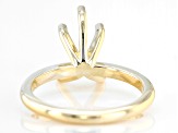 14K Yellow Gold 12x8mm Pear Shape Solitaire Ring Casting