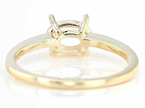 14K Yellow Gold 7x5mm Oval Solitaire Ring Casting