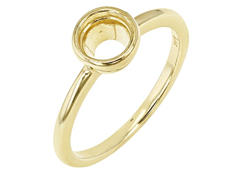 14K Yellow Gold 6mm Round Solitaire Ring Casting