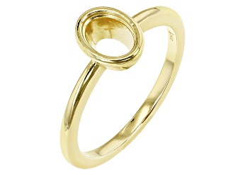 14K Yellow Gold 8x6mm Oval Solitaire Ring Casting