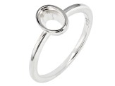 Sterling Silver 8x6mm Oval Solitaire Ring Casting