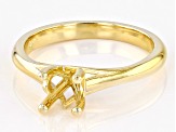 14K Yellow Gold 6mm Round Solitaire Ring Casting