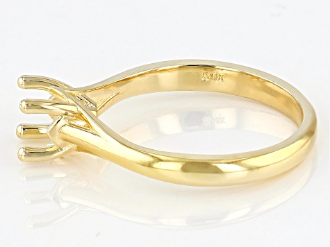 14K Yellow Gold 8mm Round Solitaire Ring Casting