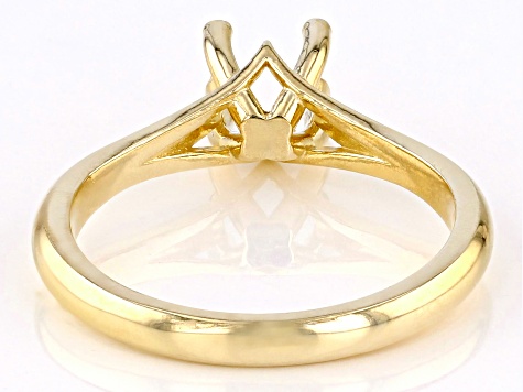 14K Yellow Gold 8mm Round Solitaire Ring Casting