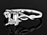 Sterling Silver 9x7mm Emerald Cut Solitaire Ring Casting
