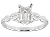 Sterling Silver 10x8mm Emerald Cut Solitaire Ring Casting