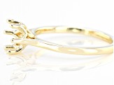 14K Yellow Gold 6.5mm Round Solitaire Ring Casting