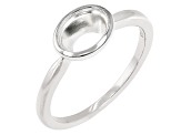 Sterling Silver 9x7mm Oval Solitaire Ring Casting