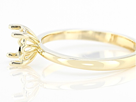 14K Yellow Gold 7x5mm Oval Solitaire Ring Casting