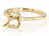 14K Yellow Gold 6mm Round Solitaire Ring Casting