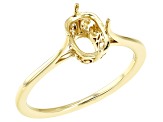 14K Yellow Gold 8x6mm Cushion Solitaire Ring Casting