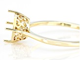 14K Yellow Gold 9x7mm Cushion Solitaire Ring Casting